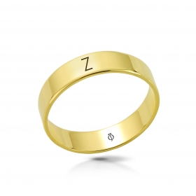 Ring złoty z literą Z