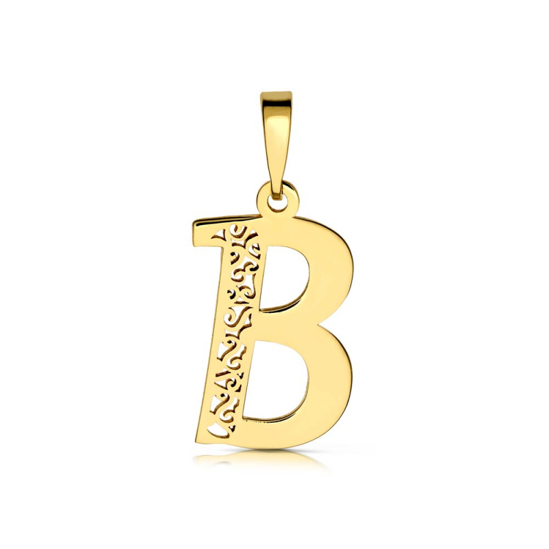 Litera złota B ażurowa